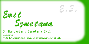 emil szmetana business card